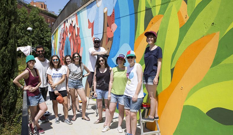 La Universidad Nebrija y el colectivo Boa Mistura realizan una intervención urbana en el distrito de Tetuán